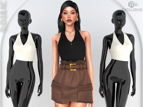 Sims 4 — Cotton Halter Top DO0847 by DOLilac — Custom thumbnail
