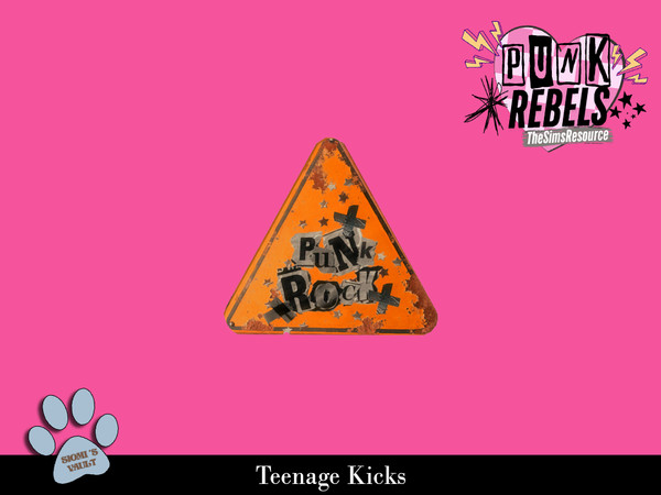 Sims 4 — Teenage Kicks - Wall Decor by siomisvault — Cool punk stuff to give that room the attitude you need! Thank you
