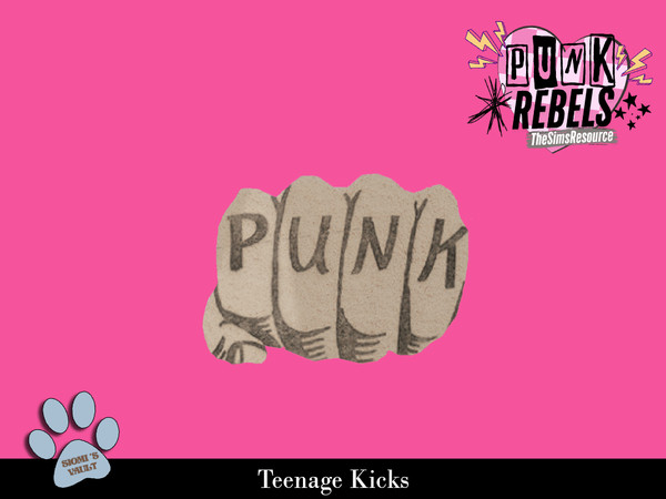 Sims 4 — Teenage Kicks - Rug by siomisvault — Cool punk stuff to give that room the attitude you need! Thank you so much