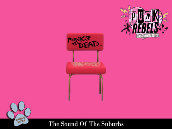 Sims 4 — The Sound of The Suburbs - Chair by siomisvault — And also made this another punk set because I love the style I