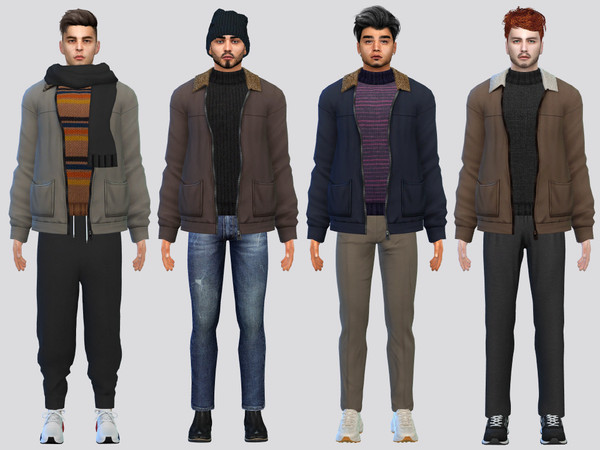 Sims 4 — Marcell Thick Jacket by McLayneSims — TSR EXCLUSIVE