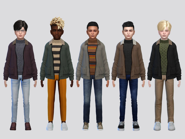 Sims 4 — Marcell Thick Jacket Boys by McLayneSims — TSR EXCLUSIVE