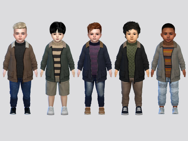 Sims 4 — Marcell Thick Jacket Toddler by McLayneSims — TSR EXCLUSIVE