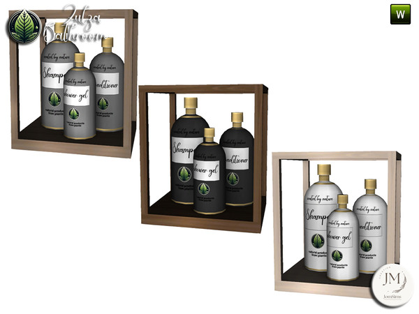 Sims 4 — zulza bathroom deco products2 by jomsims — Natural wood bathroom set with modern bathtub,