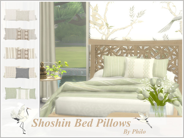 Sims 4 — Philo_Shoshin Bed Pillows by philo — This set includes: