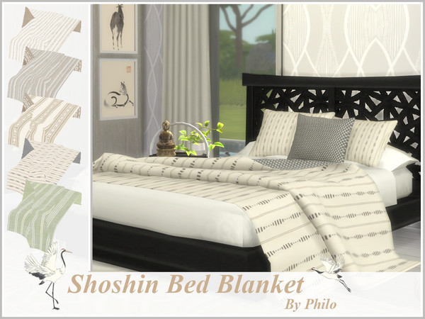Sims 4 — Philo_Shoshin Bed Blanket by philo — This set includes: