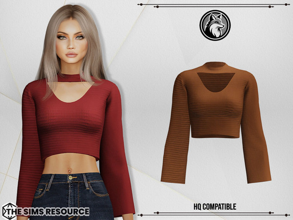 Sims 4 — Helena Top by ForLima — 6 Colors