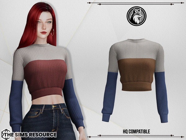 Sims 4 — Sarah Top by ForLima — 4 Colors