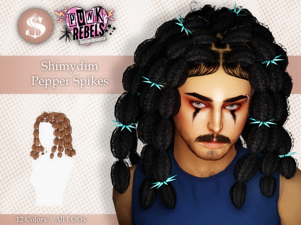 Sims 4 — Pepper Hair Spikes by Shimydimsims — Hi I hope you will like these accessories, these are spikes made for my