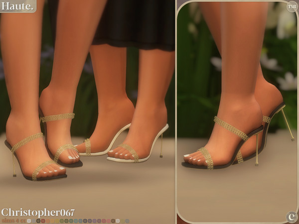 Sims 4 — Christopher067_Haute_Heels_V1.package by christopher0672 — This is a fun set of chain strap heels that come in 2