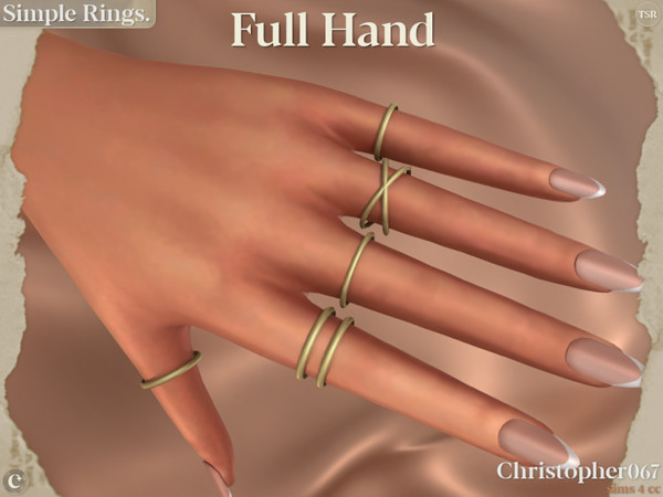 Sims 4 — Christopher067_Simple_Rings_Left_Ring.package by christopher0672 — This is a simple but chic set of rings that