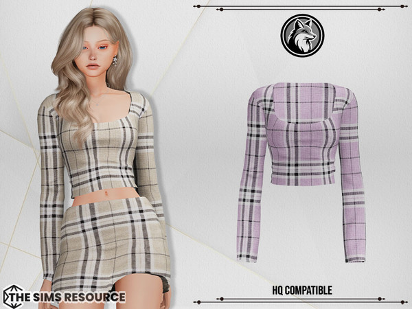 Sims 4 — Dina Set Top by ForLima — 4 Colors