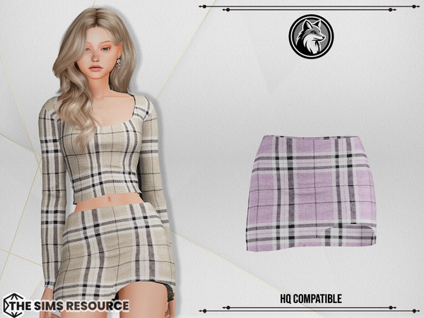 Sims 4 — Dina Set Skirt by ForLima — 4 Colors