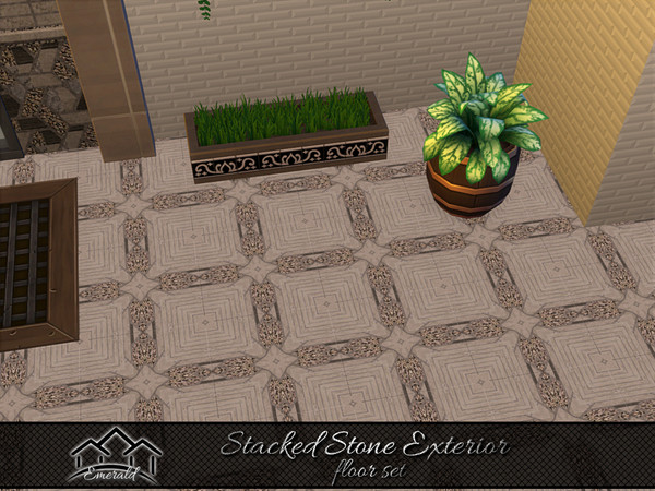 Sims 4 — Stacked Stone Exterior floor 1 by Emerald — Stacked stone is ideal for walls, fireplaces and traditional stone