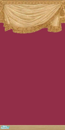 Sims 2 — NK Swags - Cranberry by MoMama — An attractive tan swag on cranberry paint.