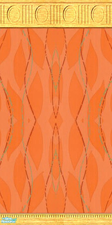 Sims 2 — Brushed Gold  - gm - Orange Leaves by gatomurphy — Part of the second set in a series of sets using my uniquely