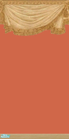 Sims 2 — NK Swags - Deep Orange by MoMama — An attractive tan swag on Deep Orange paint.