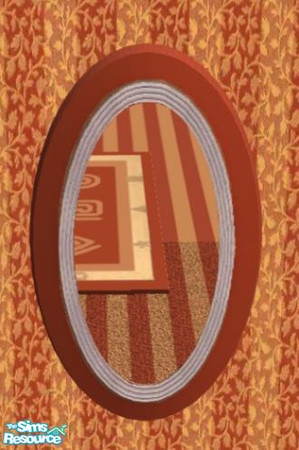 Sims 2 — NK Rust and Gold BR - Mirror by MoMama — Your Sim can see themselves clearly in this large rust mirror.