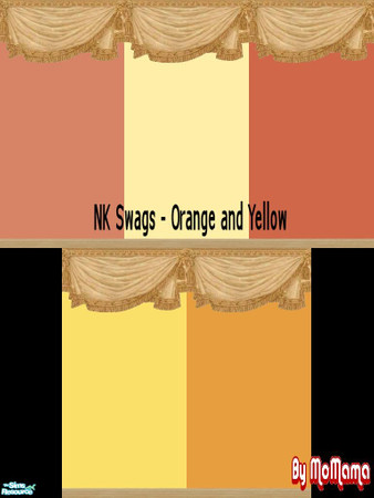 Sims 2 — NK Swags - Oranges and Yellows by MoMama — I really liked this brownish-tan swag. I put it on just about every