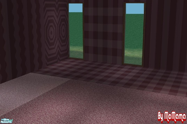 Sims 2 — NK Purple Walls/Floors by MoMama — Set 18 out of 20. Almost done. These walls and floors coordinate with the
