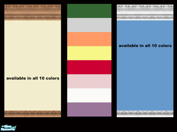 Sims 2 — Very Formal Wall Set - gm by gatomurphy — The first set in a series of sets using my uniquely designed moldings