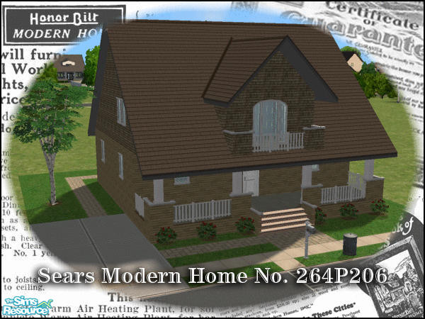 Sims 2 — Sears Modern Home No. 264P206 by h3psibah — Available from 1913 to 1929, aka the "Westly"