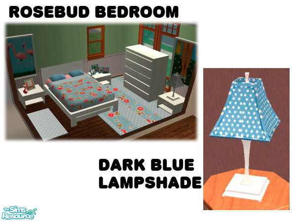 Sims 2 — Rosebud Bedroom - Blue Lamp Shade by agaliha5 — 
