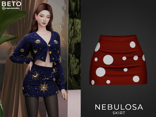 Sims 4 — Nebulosa (Skirt) by Beto_ae0 — Cotton skirt with cute prints
