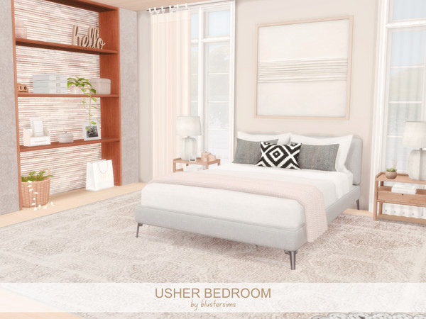 Sims 4 — Usher Bedroom by BlusterSims — Size: 8x7