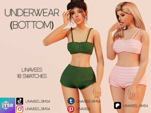 Sims 4 — ADELINA - UNDERWEAR (BOTTOM) by linavees — New Mesh