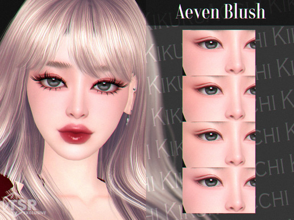 Sims 4 — Aeven Blush by Kikuruacchi — - It is suitable for Female and Male. ( Teen to Elder ) - 4 swatches - HQ