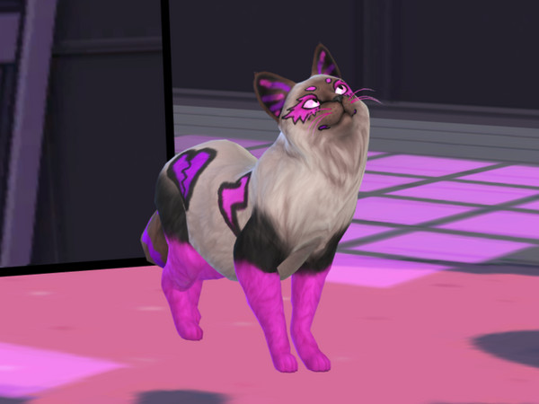 Sims 4 — The Heartbeat Punk Cat by PastelHeartKittens — A punk cat I made for the punk stuff :)