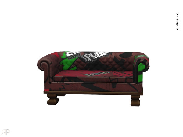 Sims 4 — Riptide CC Noisy Corners 2 Seater Sofa by Riptidecc — An unapologetically bold collection inspired by