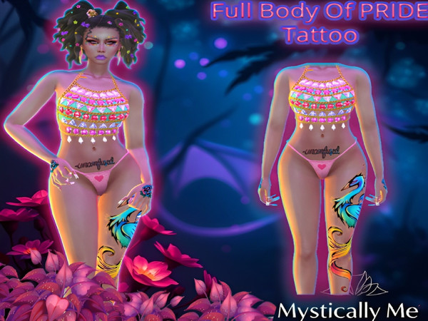 Sims 4 — Full Body Of PRIDE Tattoo by Mystically Me — Category-Upper Back Tattoo