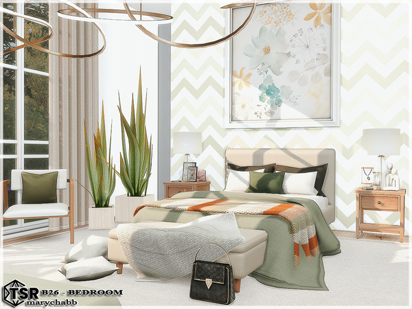 Sims 4 — B26 - Bedroom by marychabb — I present a room - Bedroom with a seating area. Room is fully equipped.