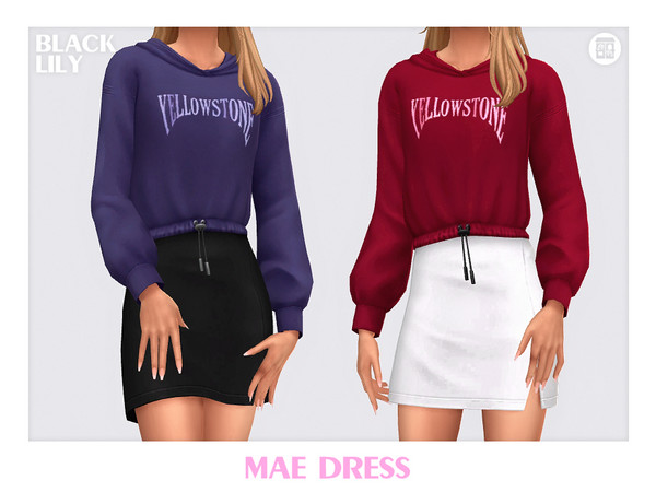 Sims 4 — Mae Dress by Black_Lily — YA, A, Teen