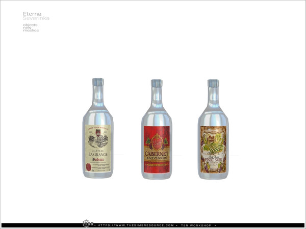 Sims 4 — Eterna - bottle empty 02 by Severinka_ — Set of objects for decorating a beach bar in the style of coastal
