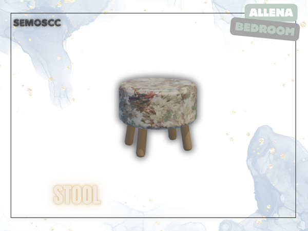Sims 4 — [SCC] Allena Stool by semoscc — Bedroom set +different numbers of color swatches per item :)