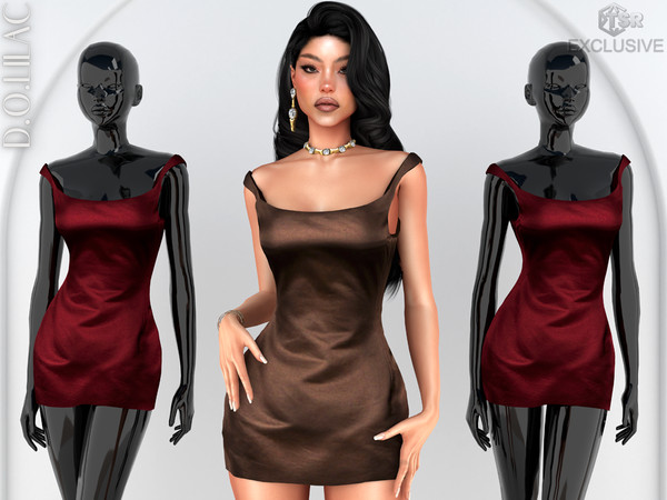 Sims 4 — Silk Mini Dress DO0856 by DOLilac — Custom thumbnail