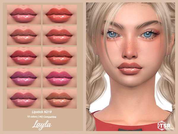 Sims 4 — Lipstick N219 by Layla — Previews were made using HQ Mod
