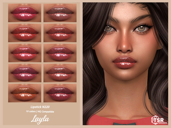 Sims 4 — Lipstick N220 by Layla — Previews were made using HQ Mod