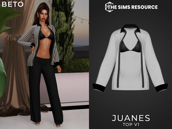 Sims 4 — Juanes (Top V1) by Beto_ae0 — Modern and luxurious summer outfit, enjoy it