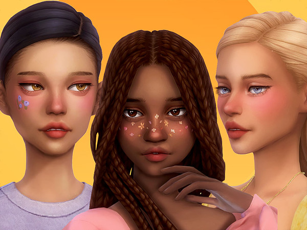 Sims 4 — miiko-shy-blush.package by miikocc — Blueberry blush (+ face paint version), Meadow blush (+ face paint