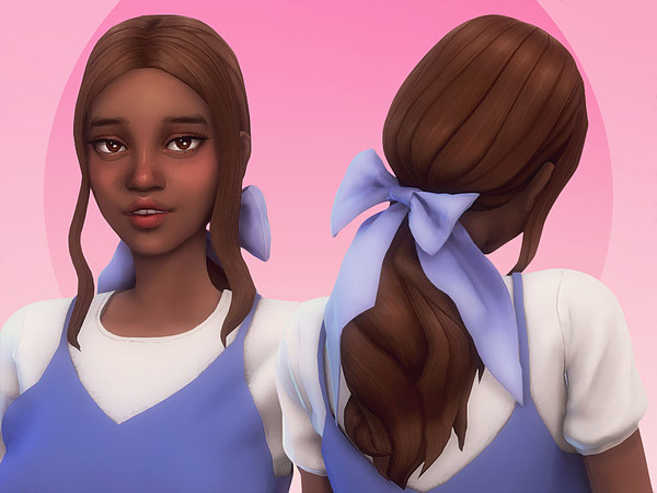 Sims 4 — miiko-belle-hair(bonus-swatches).package by miikocc — Hair inspired by Belle from Beauty and the Beast