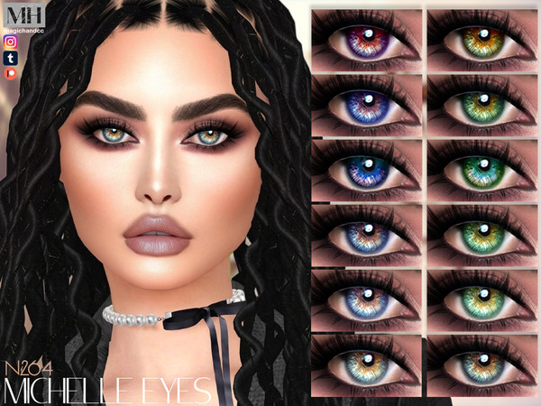Sims 4 — Michelle Eyes N264 by MagicHand — Colorful eyes for males and females in 14 colors - HQ Compatible.