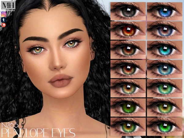 Sims 4 — Penelope Eyes N265 by MagicHand — Realistic eyes for males and females in 16 colors - HQ Compatible.