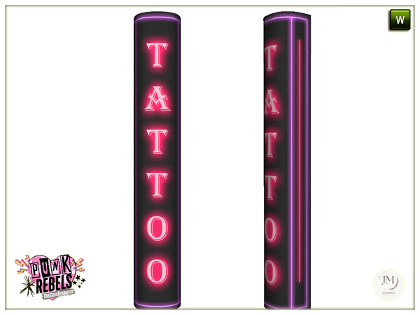 Sims 4 — Rulka Punk Rebels wall deco3 by jomsims — turns your interior into a true punk style beauty salon.