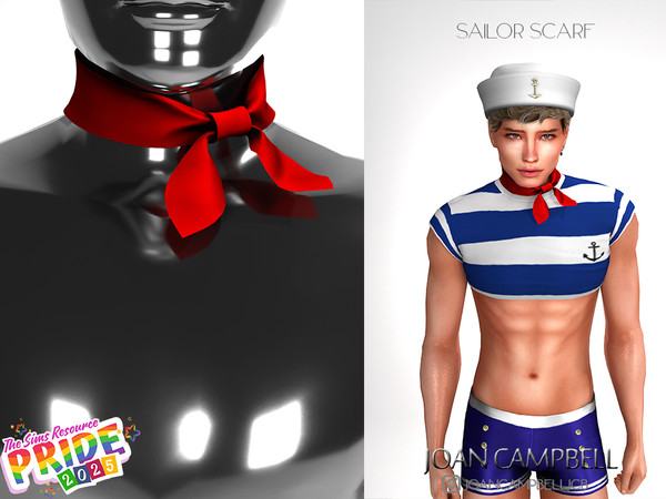 Sims 4 — SAILOR SCARF by Joan_Campbell_Beauty_ — 6 swatches Custom thumbnail Original mesh