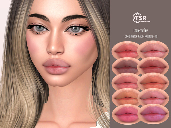 Sims 4 — IMF Chels Lipstick N.651 by IzzieMcFire — Chels Lipstick N.651 contains 10 colors in hq texture. Standalone item