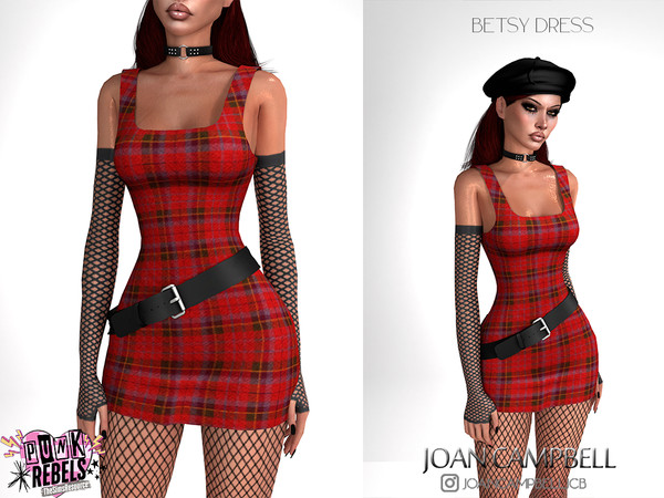 Sims 4 — BETSY DRESS by Joan_Campbell_Beauty_ — 4 swatches Custom thumbnail Original mesh